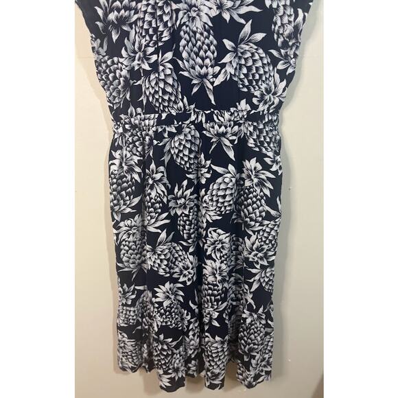 J. Crew Black White Cotton Sleeveless Pineapple Crinkle Dress Size 6 NWT - Picture 8 of 9